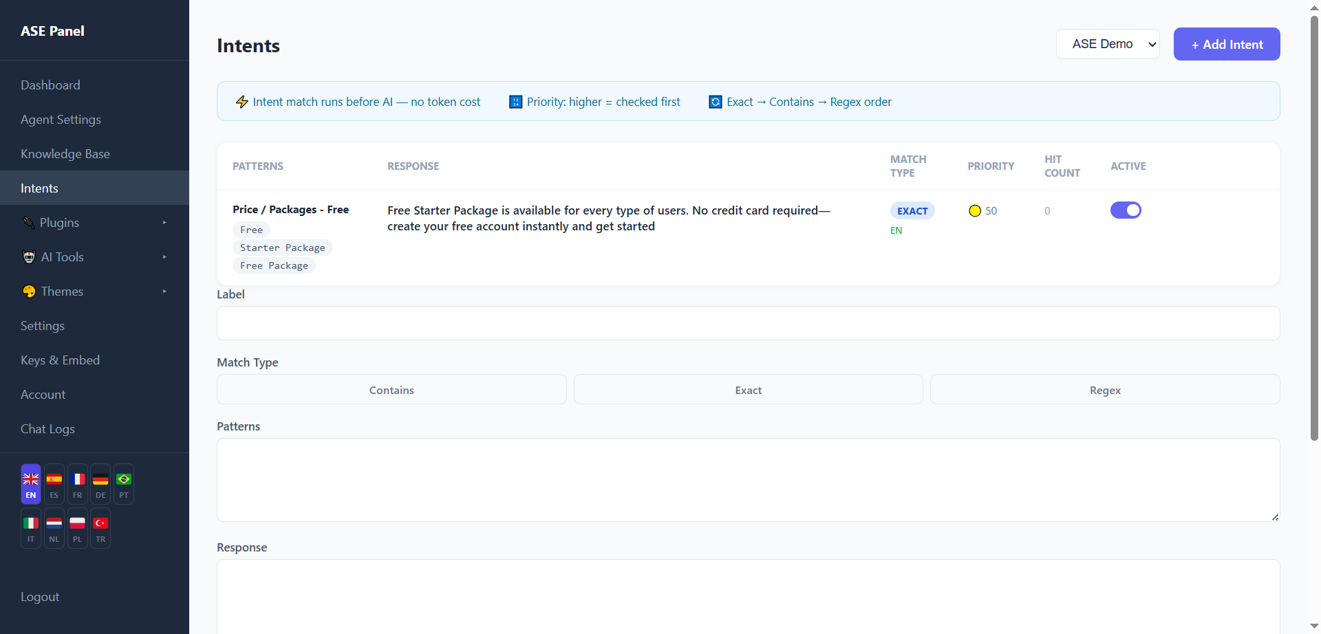 Intent management